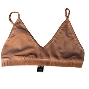 POL Small Unlined Triangle Bralette in Rouge Rose NWT